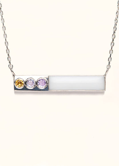 Horizontal Bar Necklace_Breastmilk_Jewelry_Keepsakes - Mamma's Liquid Love