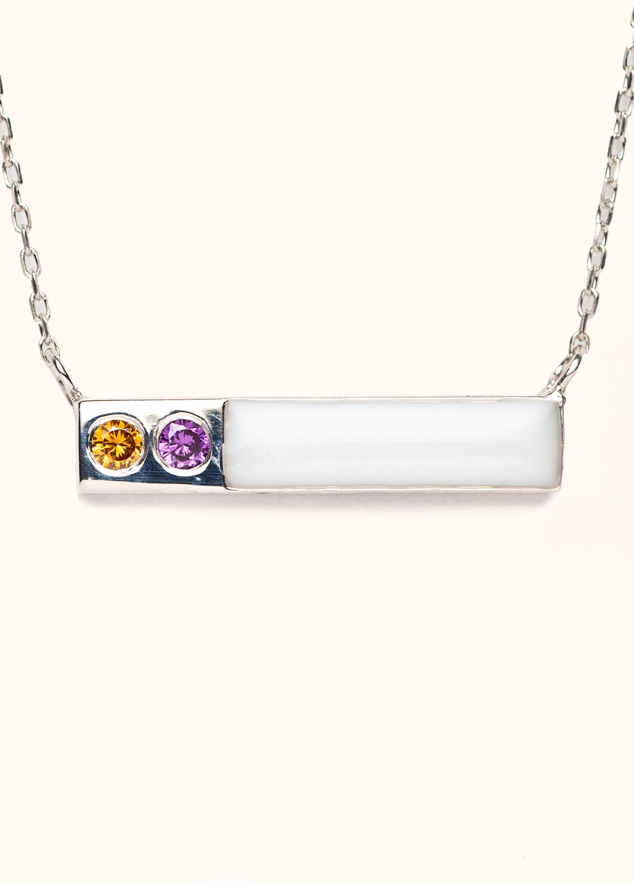 Horizontal Bar Necklace_Breastmilk_Jewelry_Keepsakes - Mamma's Liquid Love