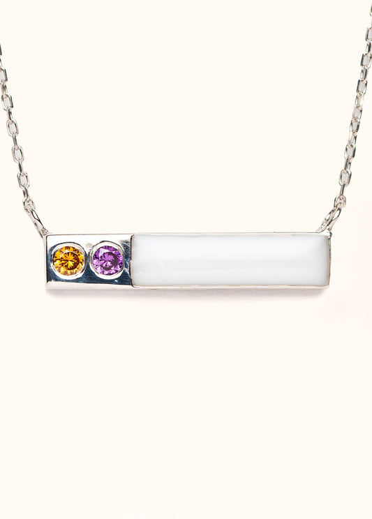 Horizontal Bar Necklace_Breastmilk_Jewelry_Keepsakes - Mamma's Liquid Love