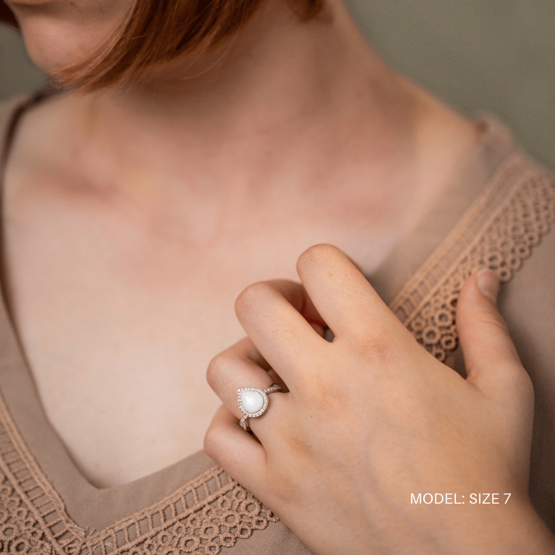 Infinite Love Drop Ring | Breastmilk & Memorial Keepsake Jewelry