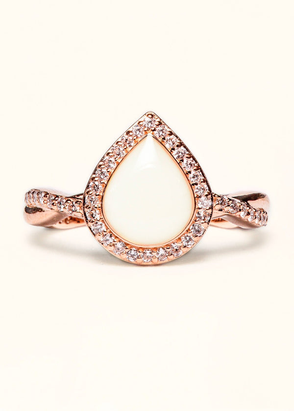 Infinite Love Drop Ring Breastmilk Memorial Keepsake Jewelry