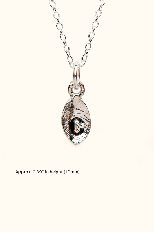 Initial Leaf Charm - Mamma's Liquid Love