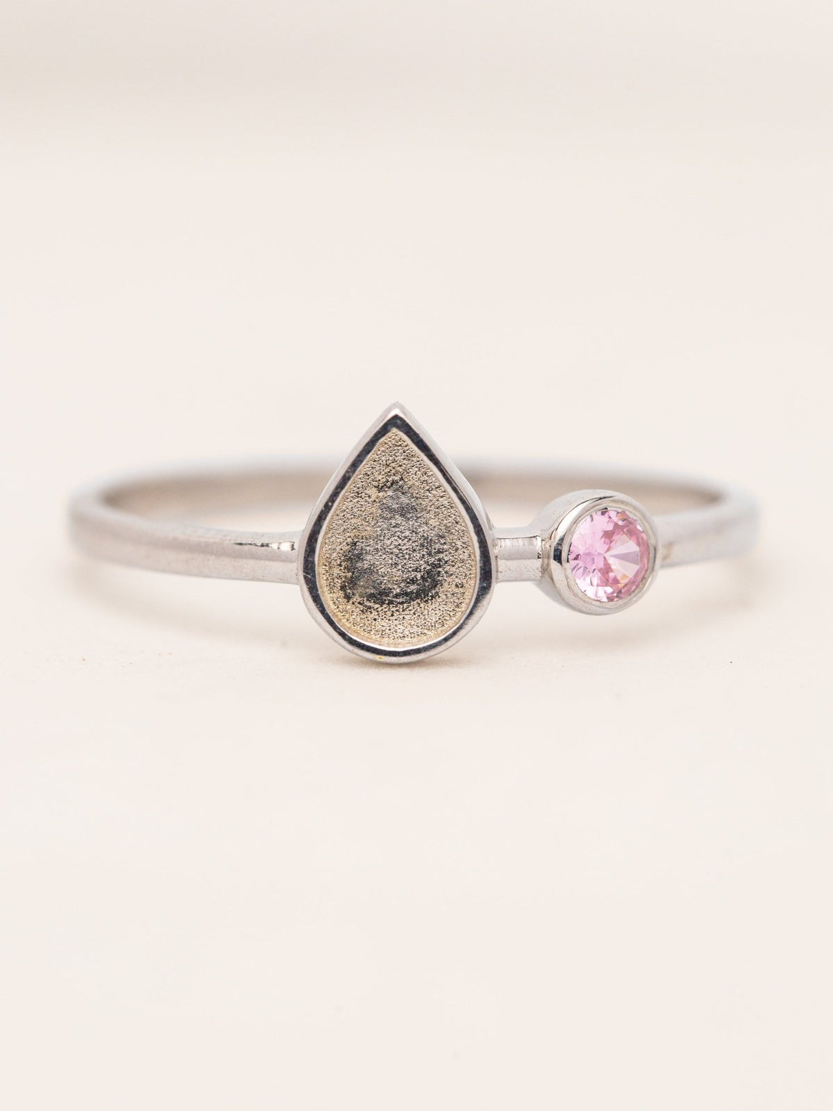 Liquid Gold Drop Ring with Birthstones MTM_Breastmilk_Jewelry_Keepsakes- Mamma's Liquid Love