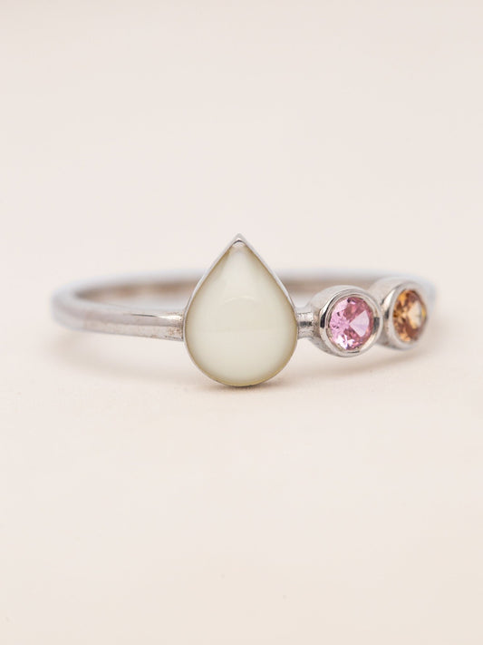 Liquid Gold Drop with Birthstones PI_Breastmilk_Jewelry_Keepsakes- Mamma's Liquid Love