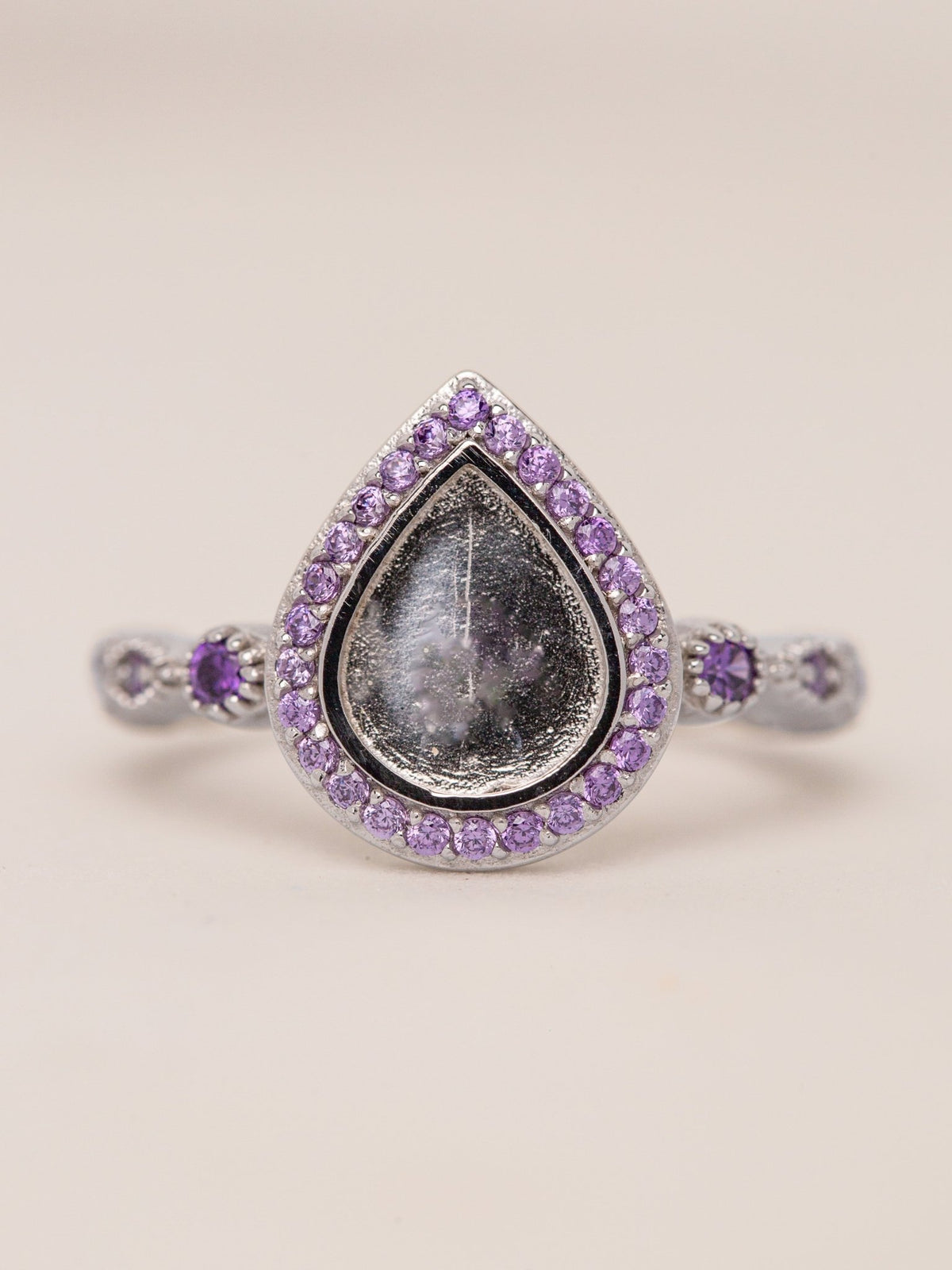 Love Drop Ring with Ornate Band MTM_Breastmilk_Jewelry_Keepsakes- Mamma's Liquid Love