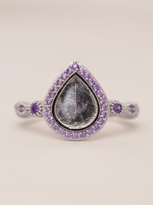 Love Drop Ring with Ornate Band MTM_Breastmilk_Jewelry_Keepsakes- Mamma's Liquid Love