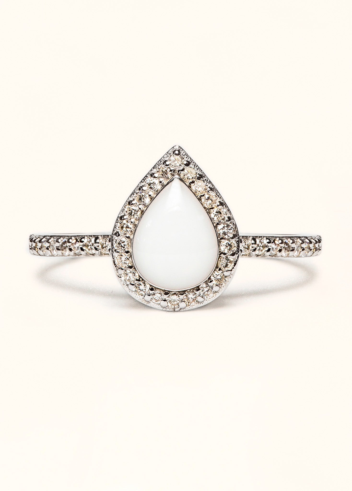 Love Drop Breastmilk Ring with Side Stones - Mamma's Liquid Love