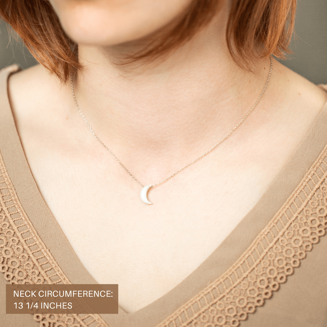 Crescent Breastmilk Necklace – Luna Keepsake Pendant – Mamma's