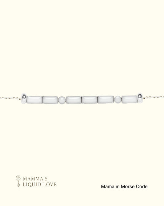 Mama Morse Code Necklace_Breastmilk_Jewelry_Keepsakes - Mamma's Liquid Love