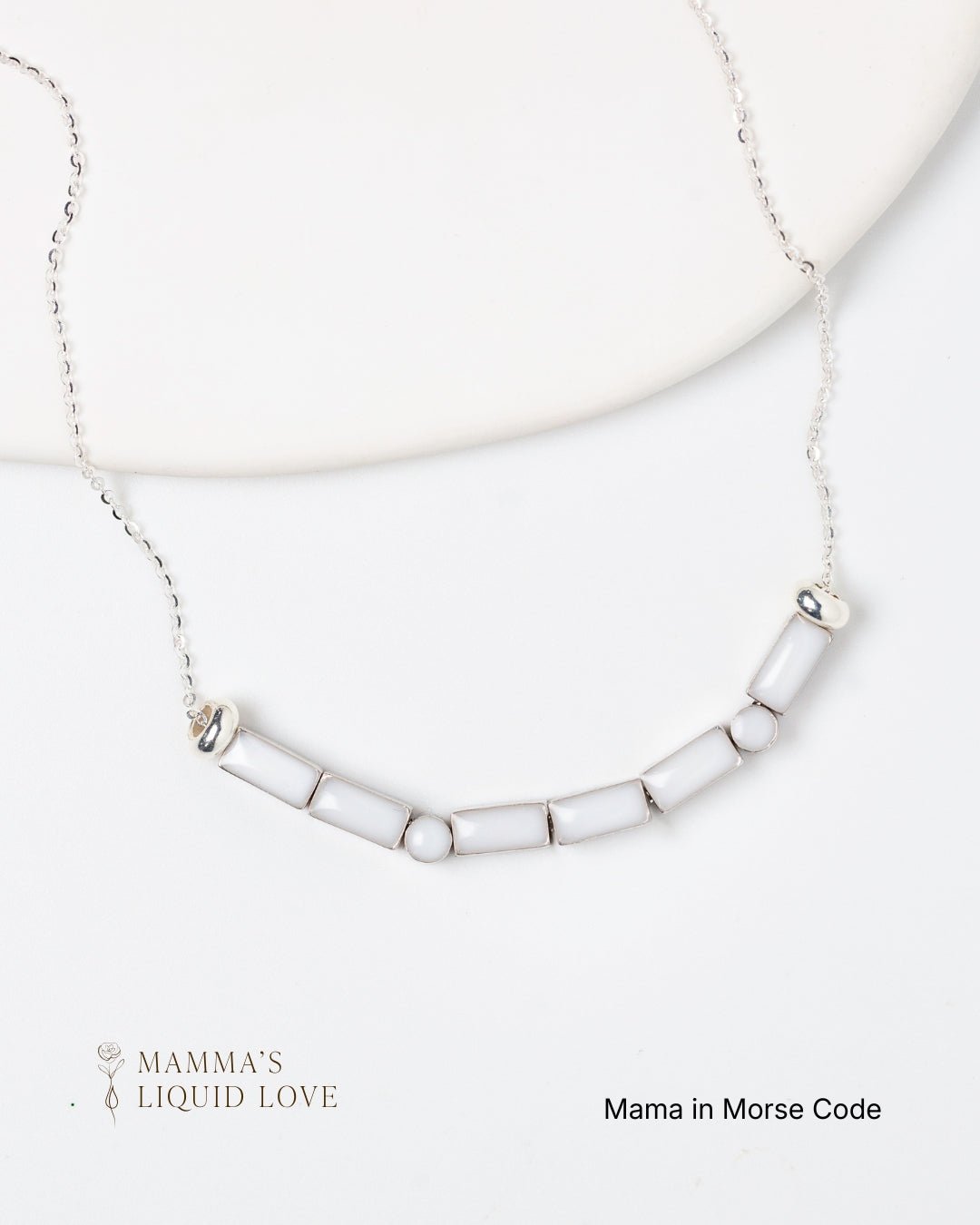 Mama Morse Code Necklace_Breastmilk_Jewelry_Keepsakes - Mamma's Liquid Love