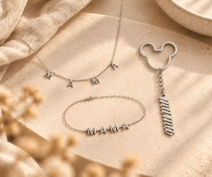 Mama Keychain + Mama Necklace + Bracelet_Breastmilk_Jewelry_Keepsakes- Mamma's Liquid Love