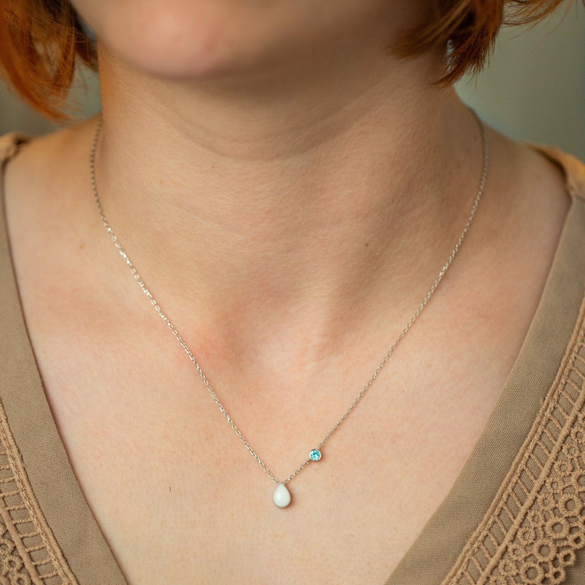 Milk Drop Family Breastmilk Necklace - Mamma's Liquid Love