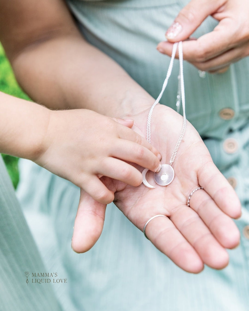My Sun and My Moon Set_Breastmilk_Jewelry_Keepsakes - Mamma's Liquid Love