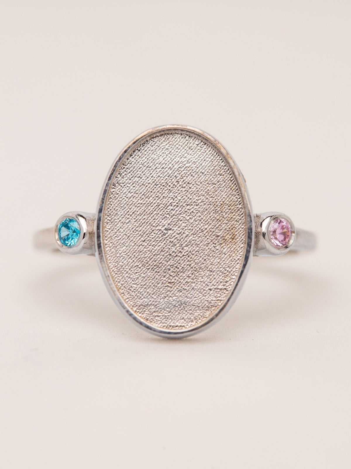 Oval Timeless with Birthstones MTM_Breastmilk_Jewelry_Keepsakes- Mamma's Liquid Love
