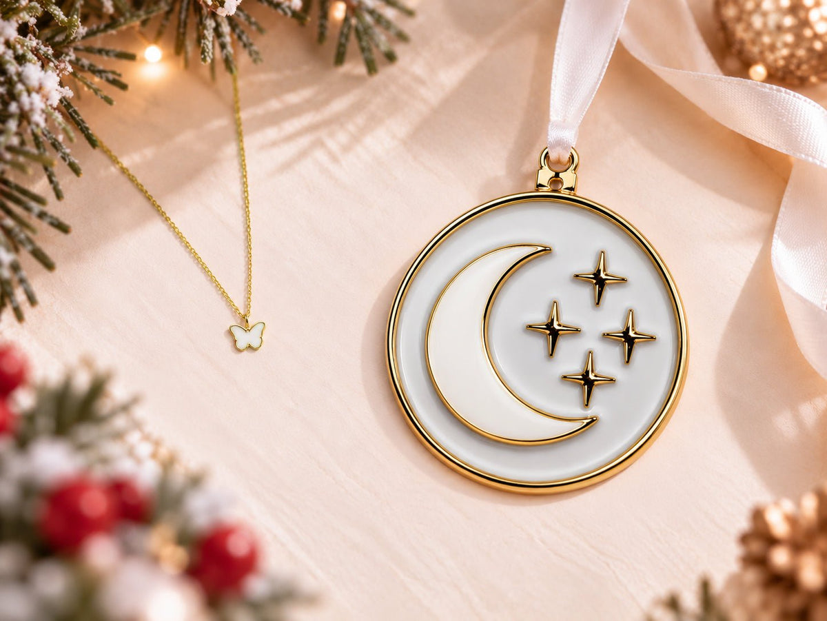 Petite Charm + My Moon & My Stars Ornament_Breastmilk_Jewelry_Keepsakes- Mamma's Liquid Love
