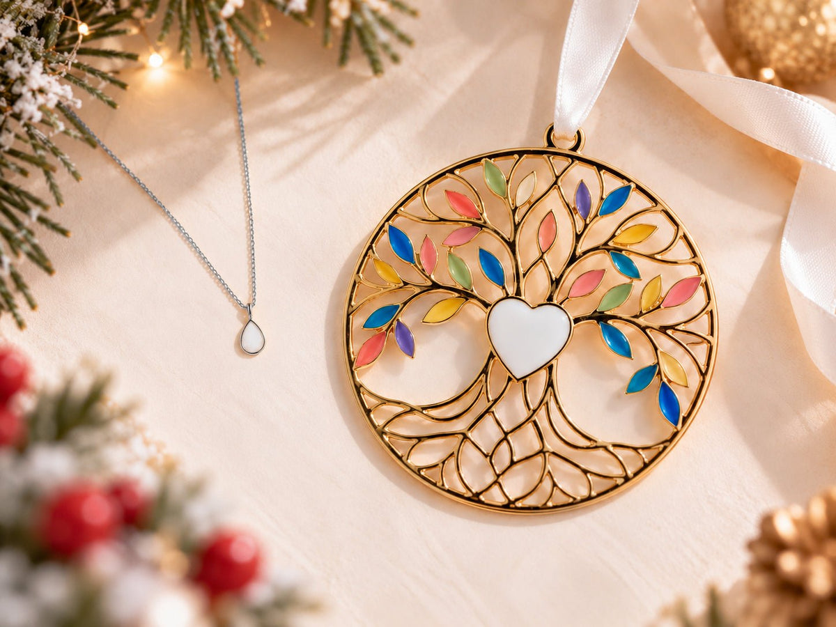 Petite Charm + Tree of Life Ornament_Breastmilk_Jewelry_Keepsakes- Mamma's Liquid Love