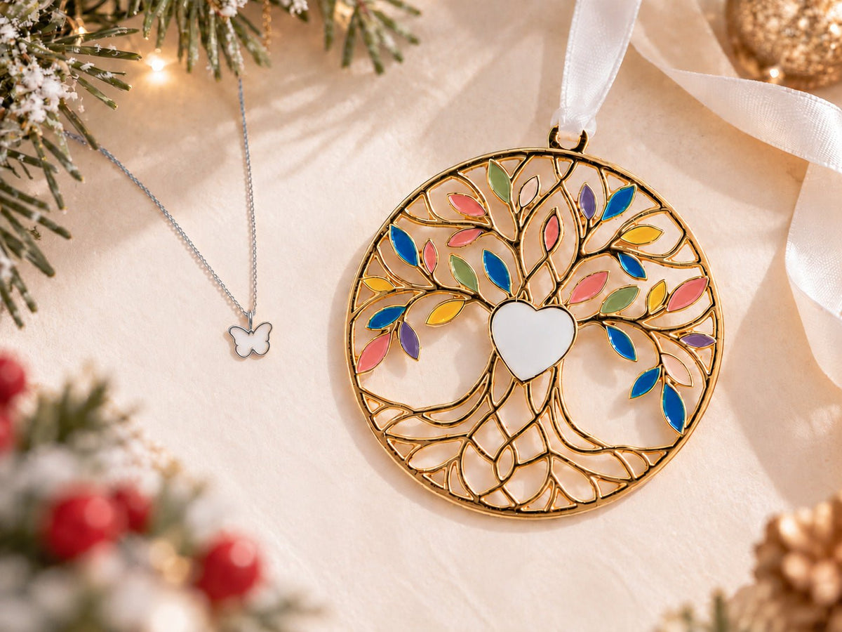 Petite Charm + Tree of Life Ornament_Breastmilk_Jewelry_Keepsakes- Mamma's Liquid Love