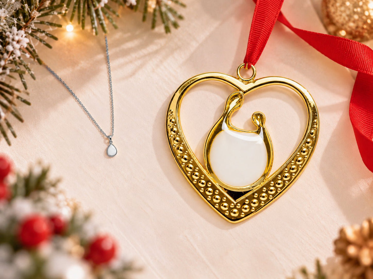 Petite Charm + Unbreakable Bond Ornament_Breastmilk_Jewelry_Keepsakes- Mamma's Liquid Love