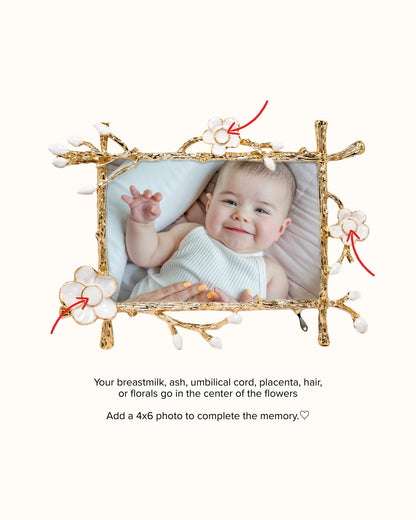 PRE - ORDER: Blossom Keepsake Frame_Breastmilk_Jewelry_Keepsakes - Mamma's Liquid Love