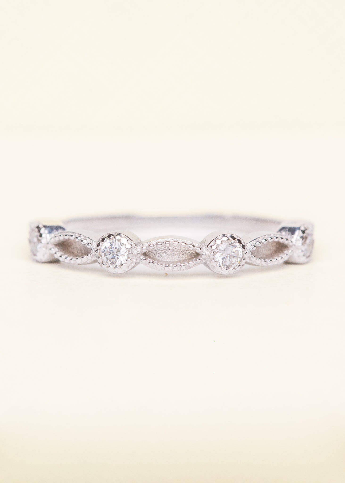 Princess Stacker Ring OS - 14k White Gold - Mamma's Liquid Love