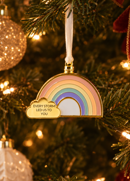 Rainbow Ornament + Petite Butterfly Charm
