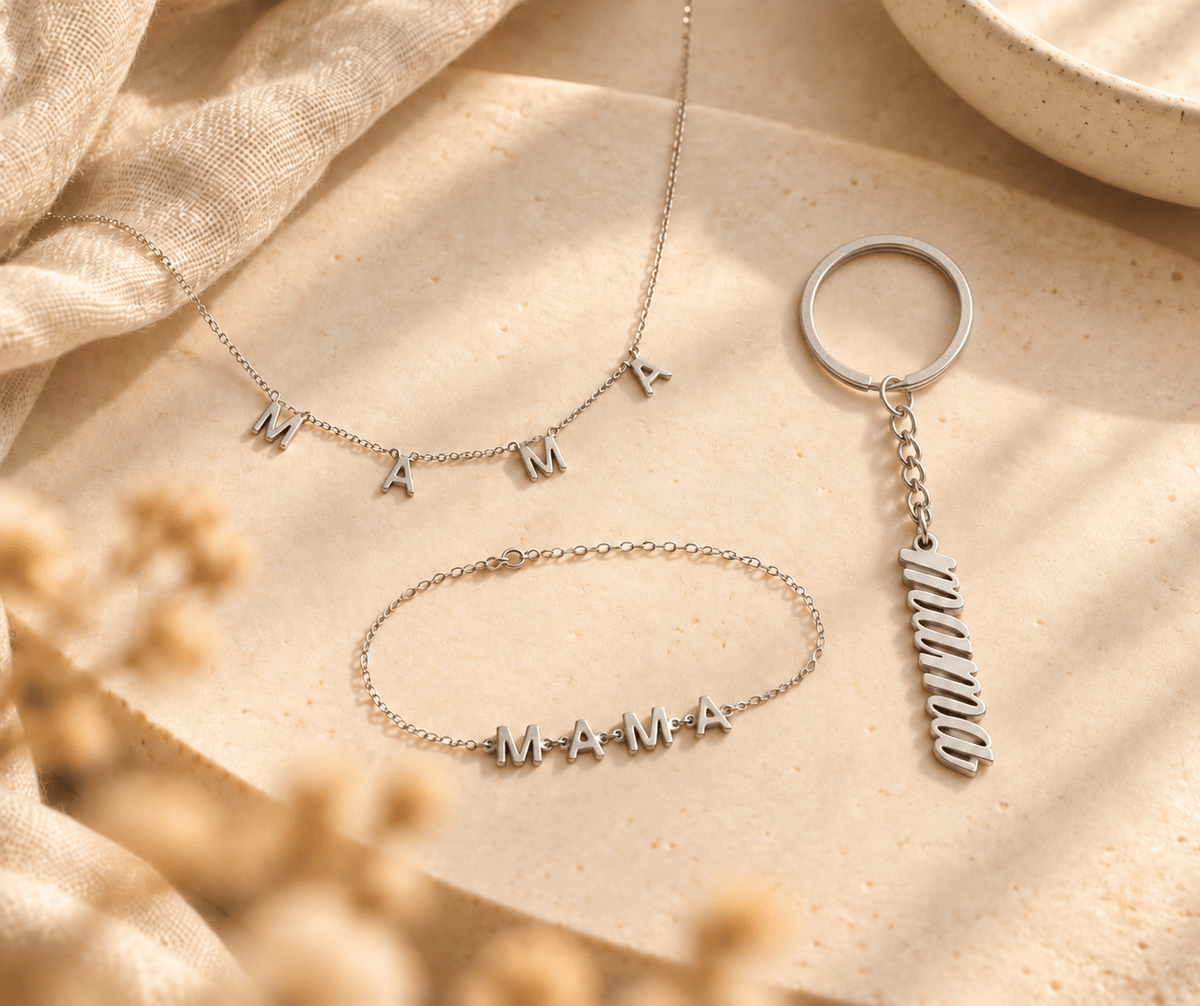 Mama Keychain + Mama Necklace + Bracelet_Breastmilk_Jewelry_Keepsakes- Mamma's Liquid Love