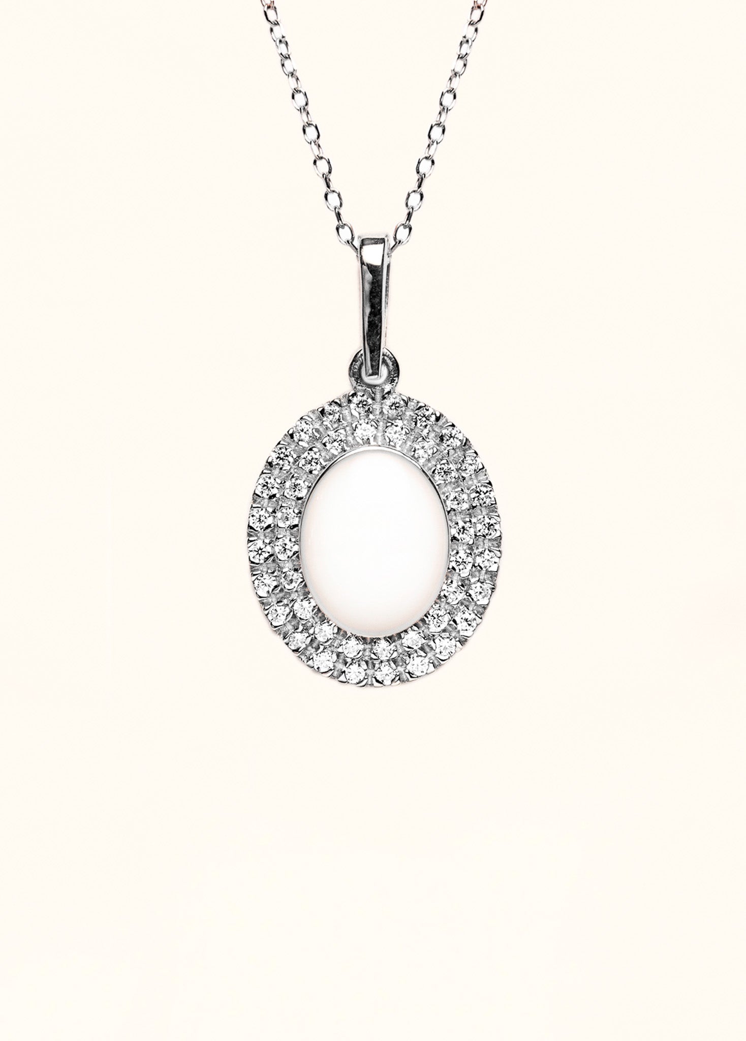 Serenity Double Halo Breastmilk Pendant - Mamma's Liquid Love