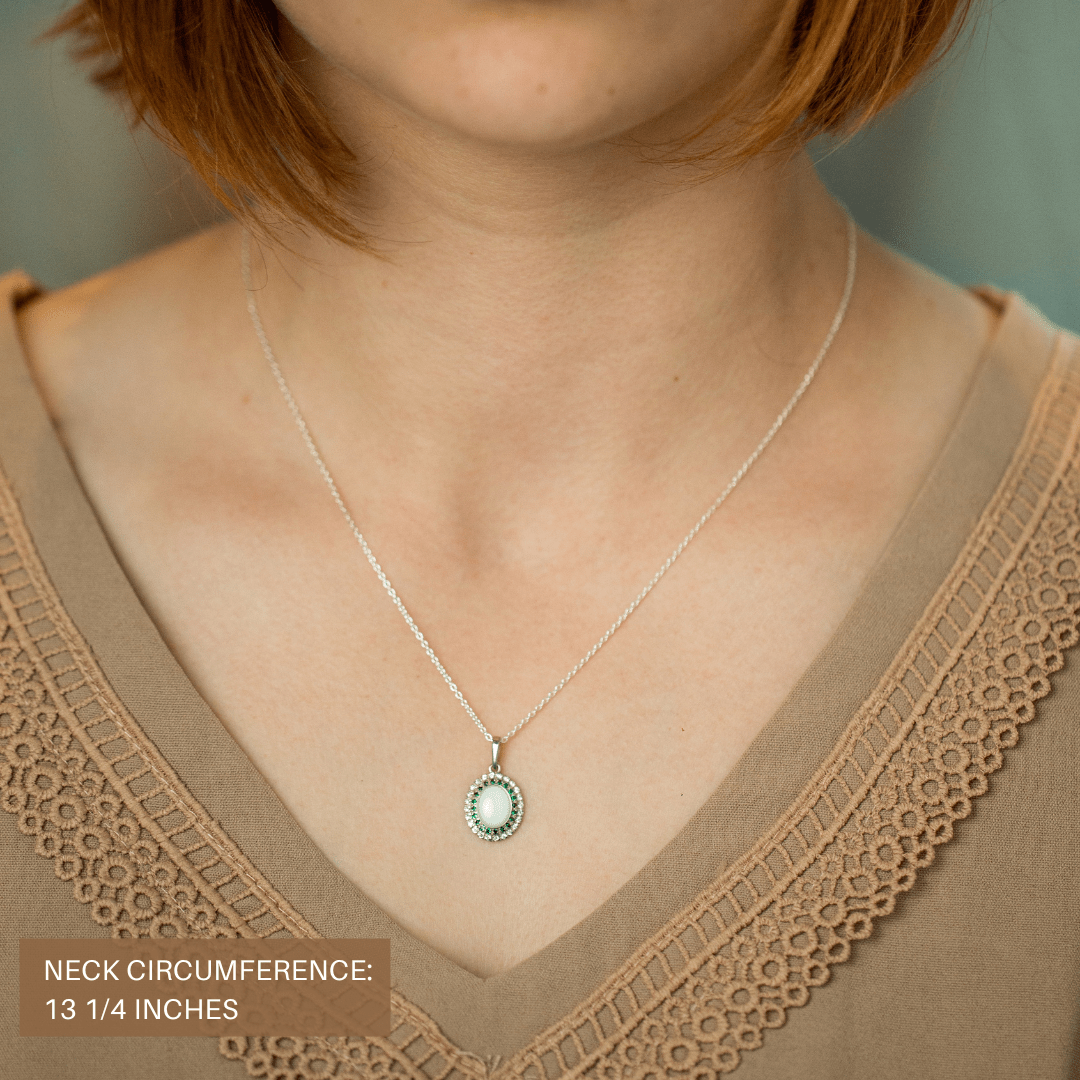 Serenity Double Halo Breastmilk Pendant - Mamma's Liquid Love