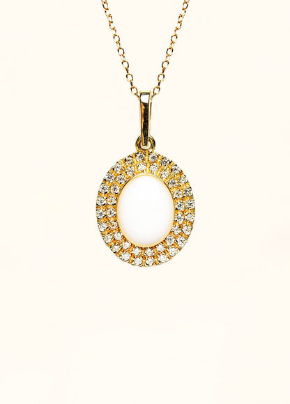 Serenity Double Halo Breastmilk Pendant - Mamma's Liquid Love