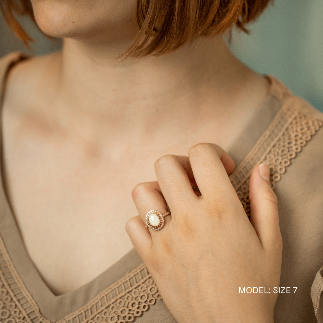 Serenity Double Halo Breastmilk Ring - Mamma's Liquid Love