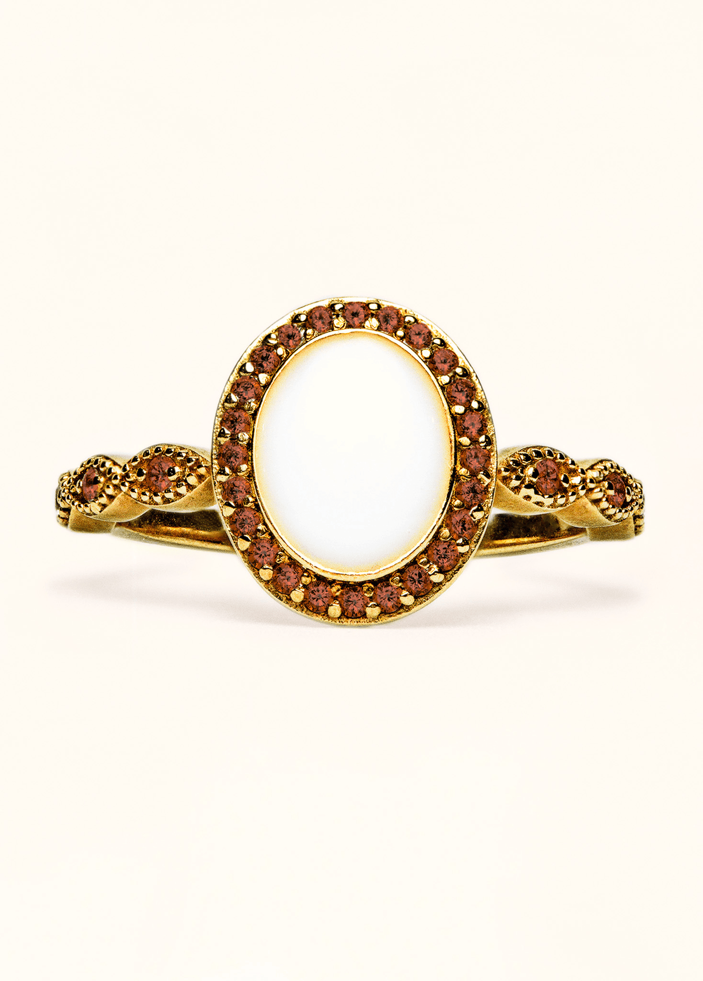 Serenity Breastmilk Ring with Ornate Band - Mamma's Liquid Love
