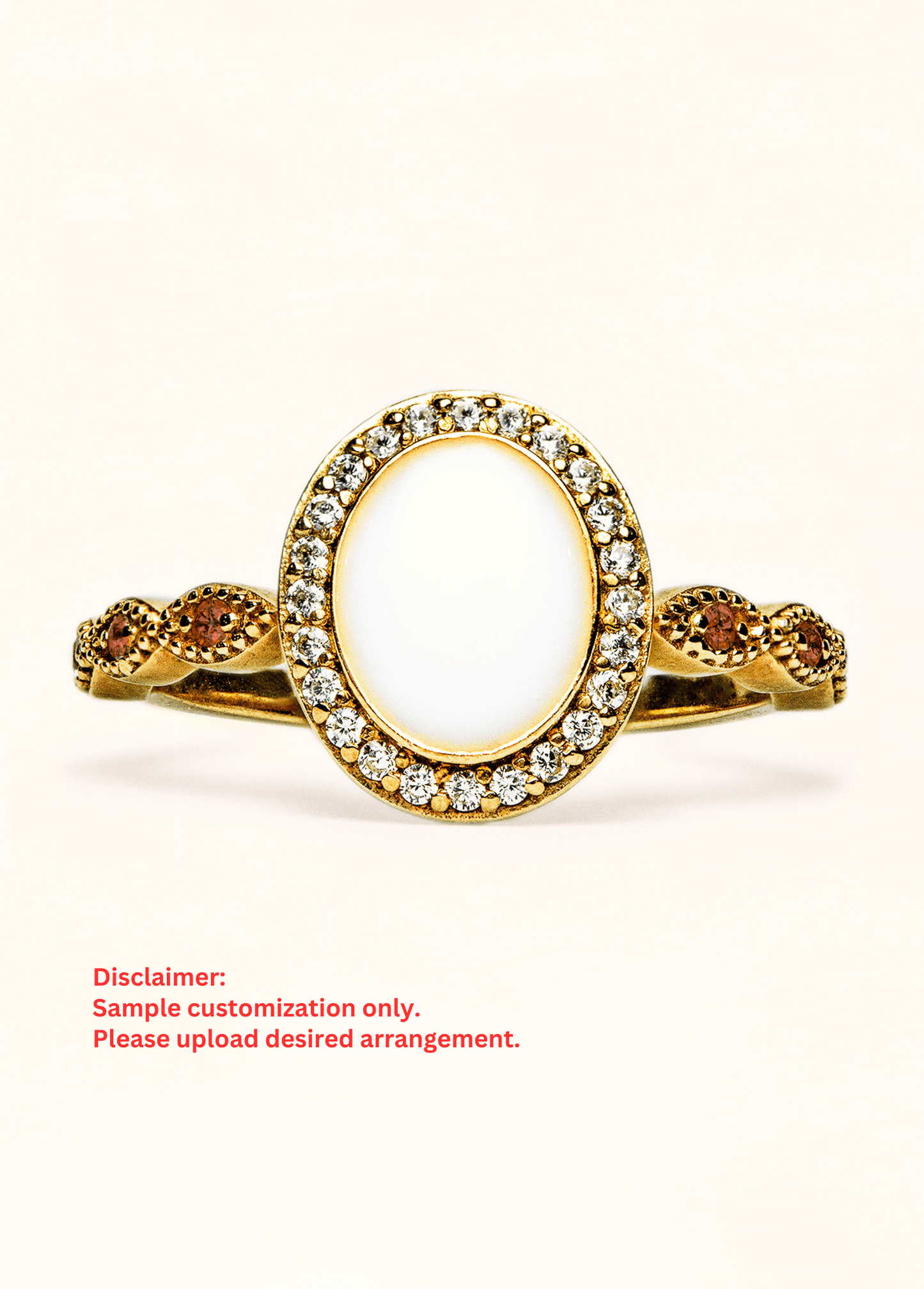Serenity Breastmilk Ring with Ornate Band - Mamma's Liquid Love