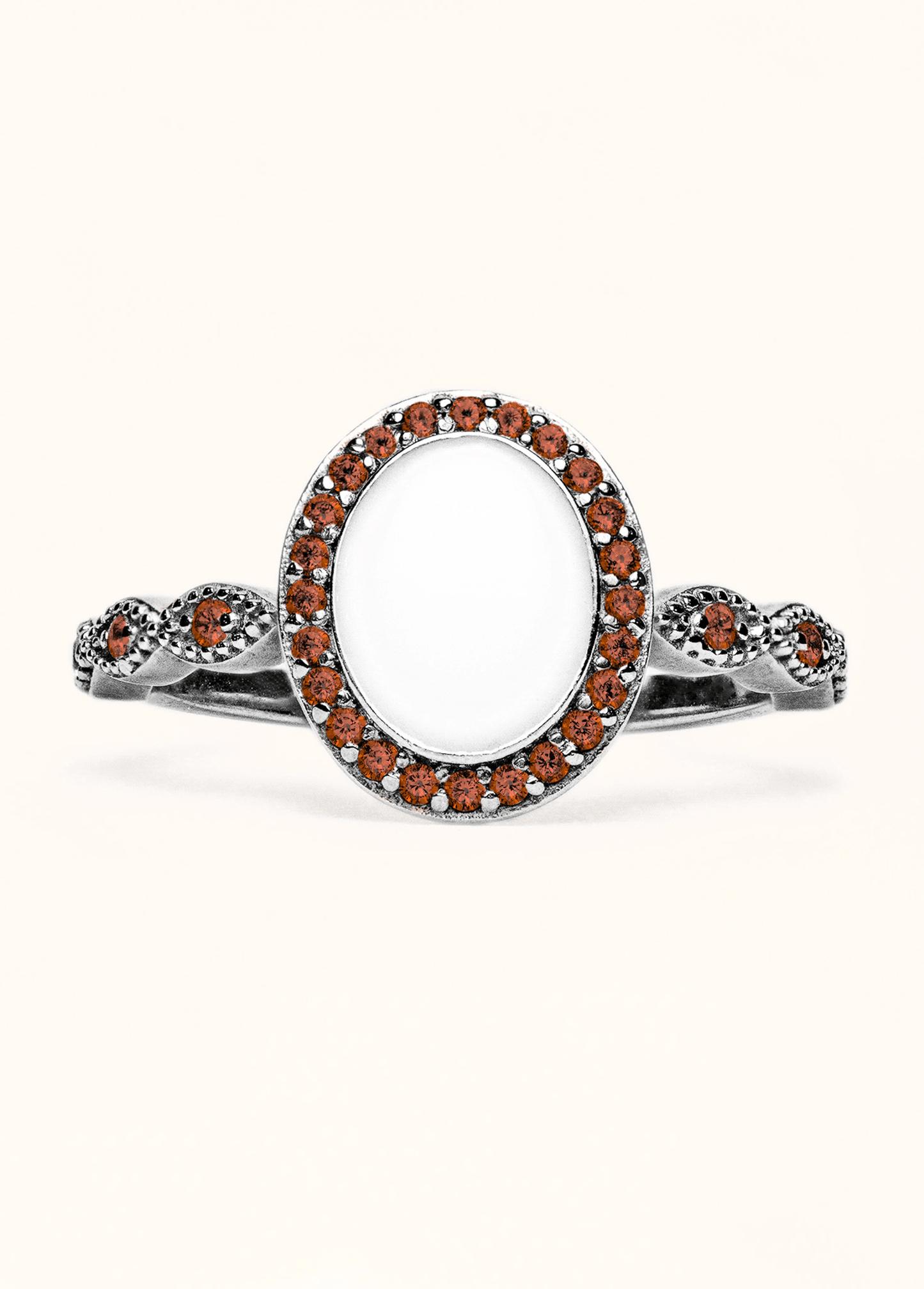 Serenity Breastmilk Ring with Ornate Band - Mamma's Liquid Love