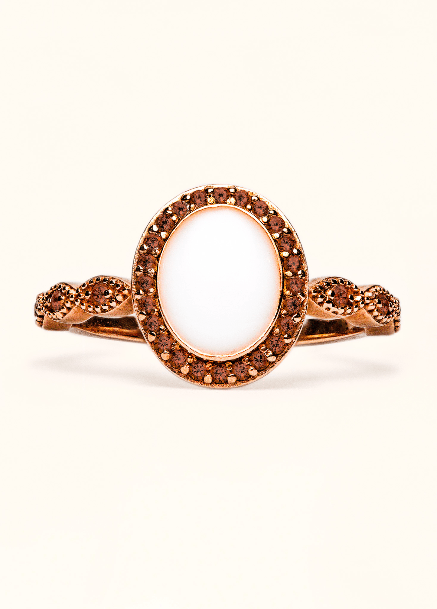 Serenity Breastmilk Ring with Ornate Band - Mamma's Liquid Love