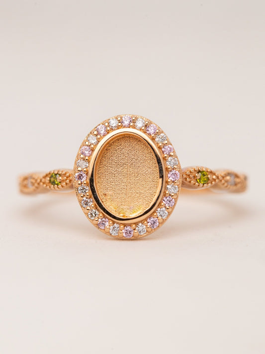 Serenity Ring with Ornate Band MTM_Breastmilk_Jewelry_Keepsakes- Mamma's Liquid Love