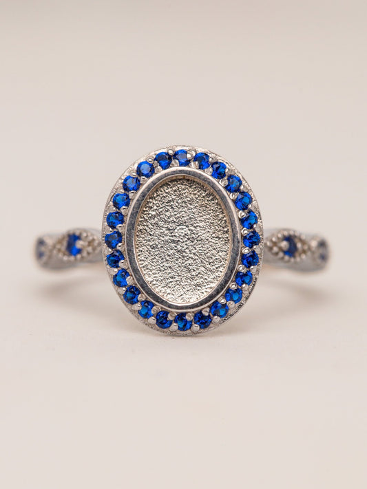 Serenity Ring with Ornate Band MTM_Breastmilk_Jewelry_Keepsakes- Mamma's Liquid Love