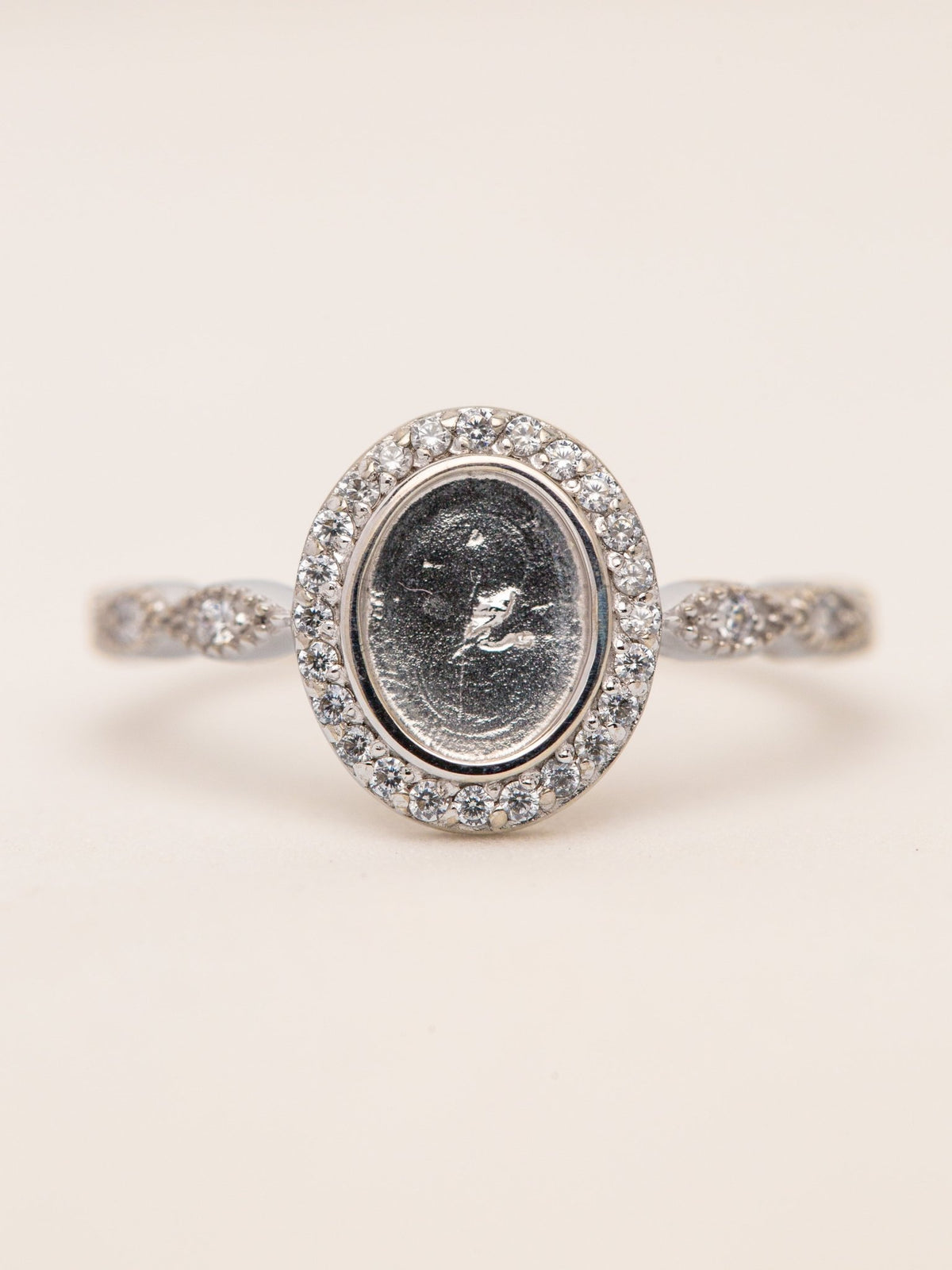 Serenity Ring with Ornate Band PI_Breastmilk_Jewelry_Keepsakes- Mamma's Liquid Love