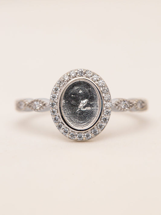 Serenity Ring with Ornate Band PI_Breastmilk_Jewelry_Keepsakes- Mamma's Liquid Love